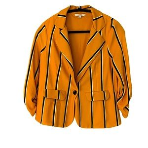 Mustard/Black/White Large Ladies Blazer